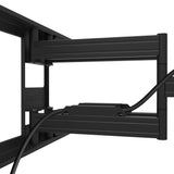 Kanto PDX700 Full Motion TV Wall Mount for 42-inch to 100-inch TVs | Supports up to 150 lbs | Swivel up to 90° | Tilt +15°/-3° | Black