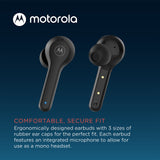 Motorola - Motobuds 085 In Ear True Wireless Bluetooth Earbuds - Black