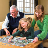 Cobble Hill Family Piece's 350 Puzzle - Hockey Town - Sample Poster Included