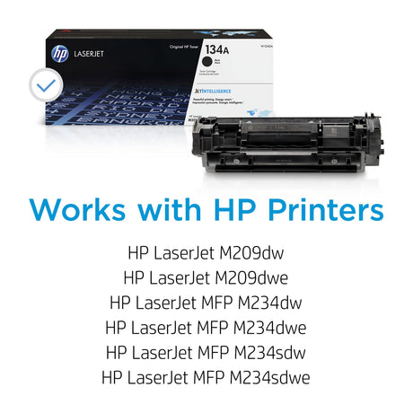 HP 134A Black Toner Cartridge | Works with HP LaserJet M209 Series, HP LaserJet MFP M234 Series | W1340A