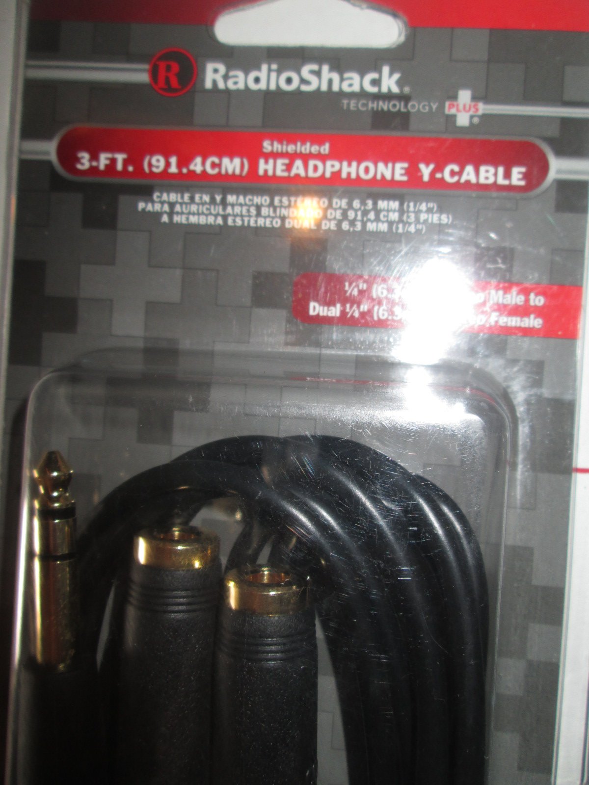 3-FOOT GOLD PLATED 1/4 STEREO Y-CABLE