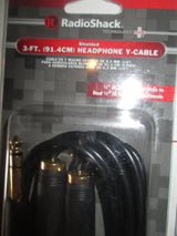 3-FOOT GOLD PLATED 1/4 STEREO Y-CABLE