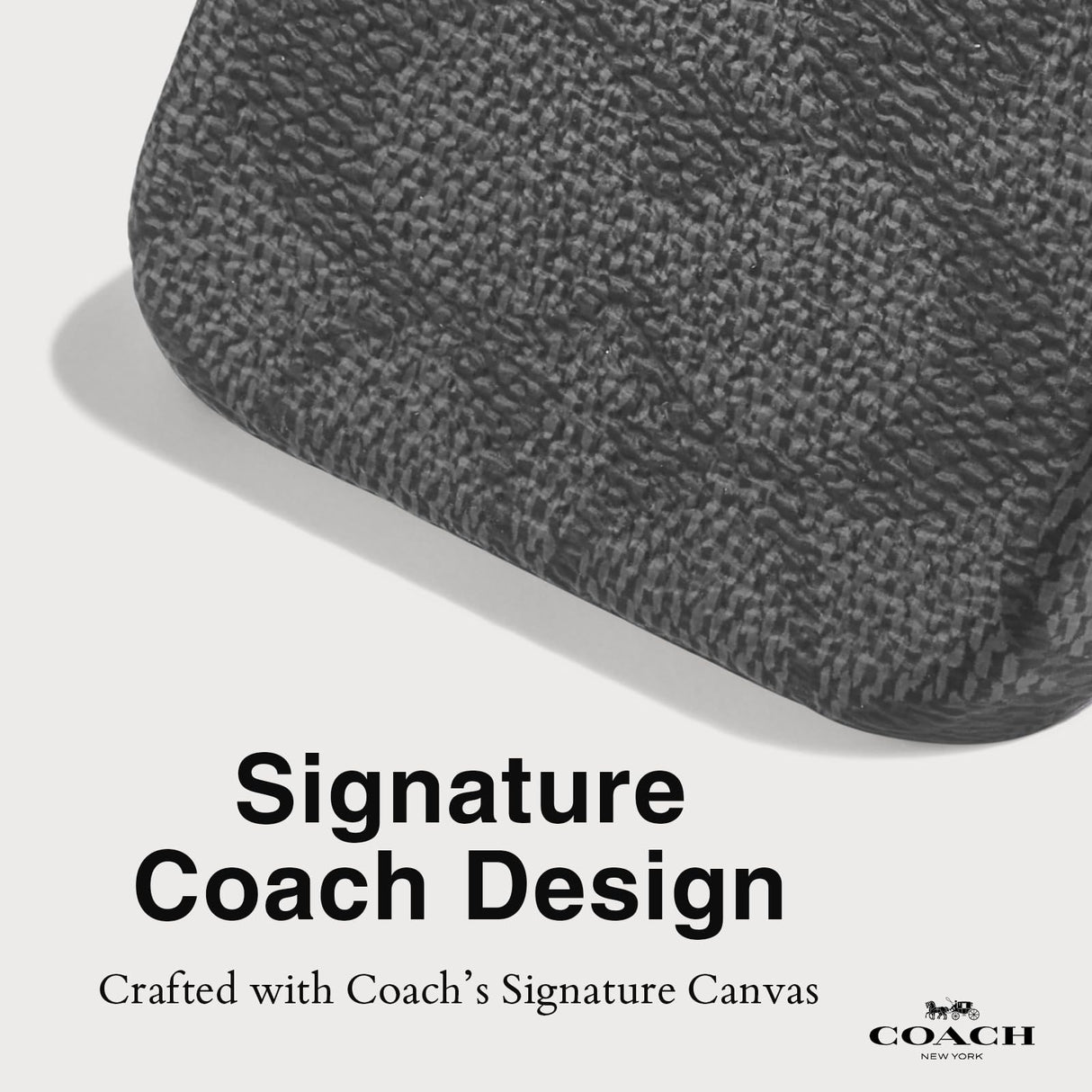 Coach - Slim Wrap Case For Apple Iphone 16 Pro - Signature Charcoal