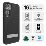 Zagg - Denali Case With Kickstand For Samsung Galaxy S24 Plus - Black