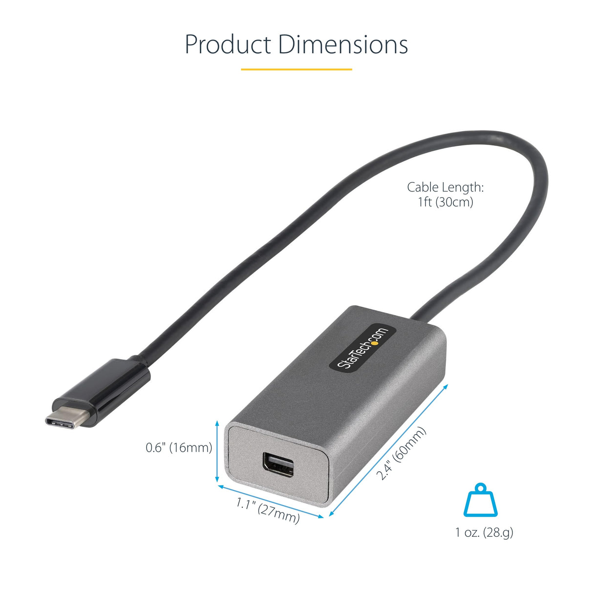 USB-C TO MINI DP ADAPTER