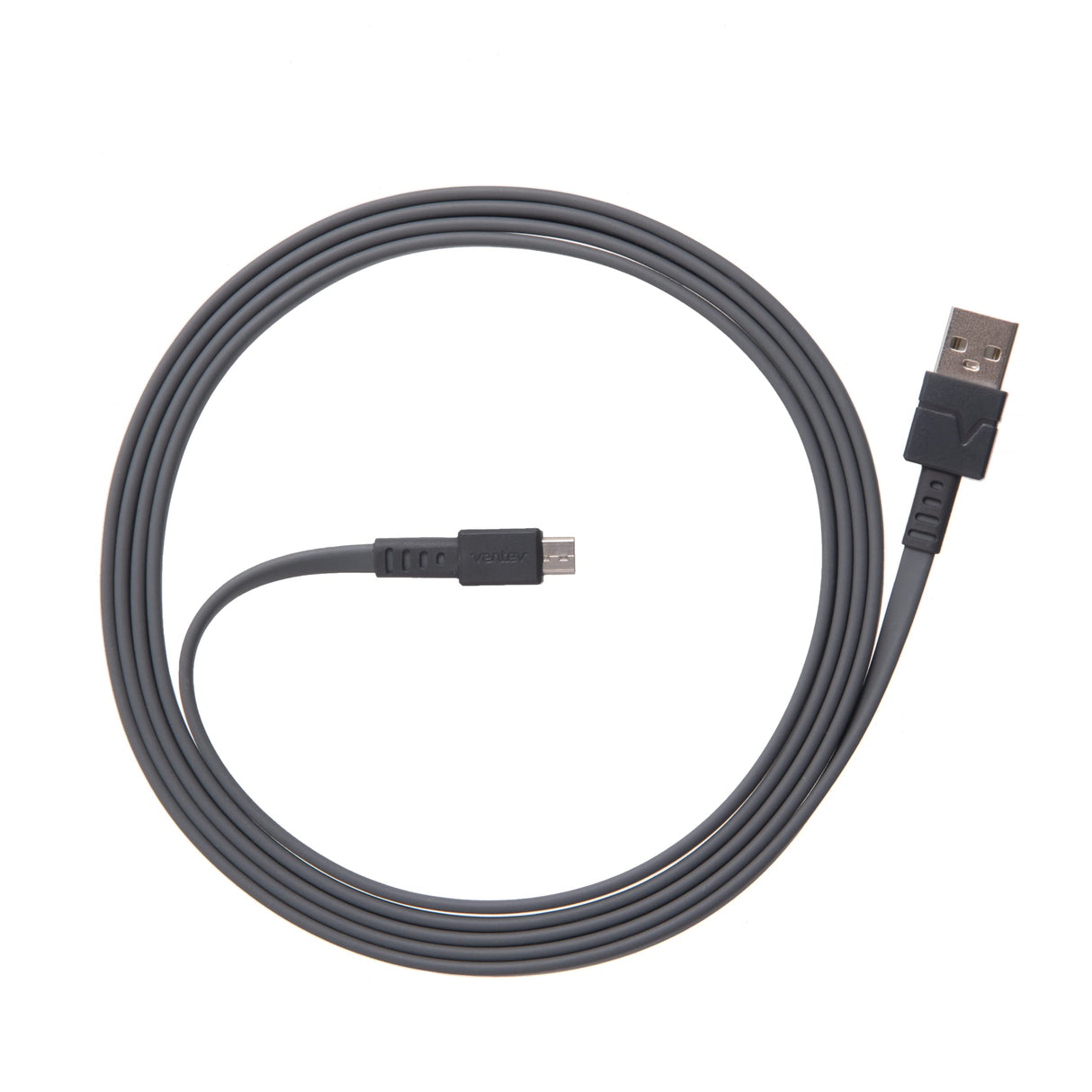 Ventev - Chargesync Flat Usb A To Micro Cable 6ft - Gray