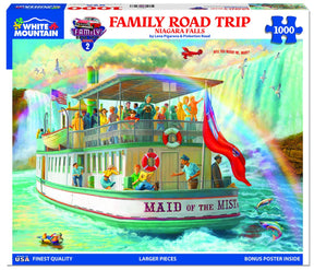 White Mountain Puzzles - Family Road Trip-Niagara Falls - 1000 Piece Jigsaw Puzzle