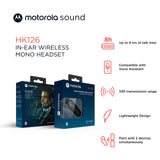 Motorola - Hk126 In Ear Mono Bluetooth Headset - Black