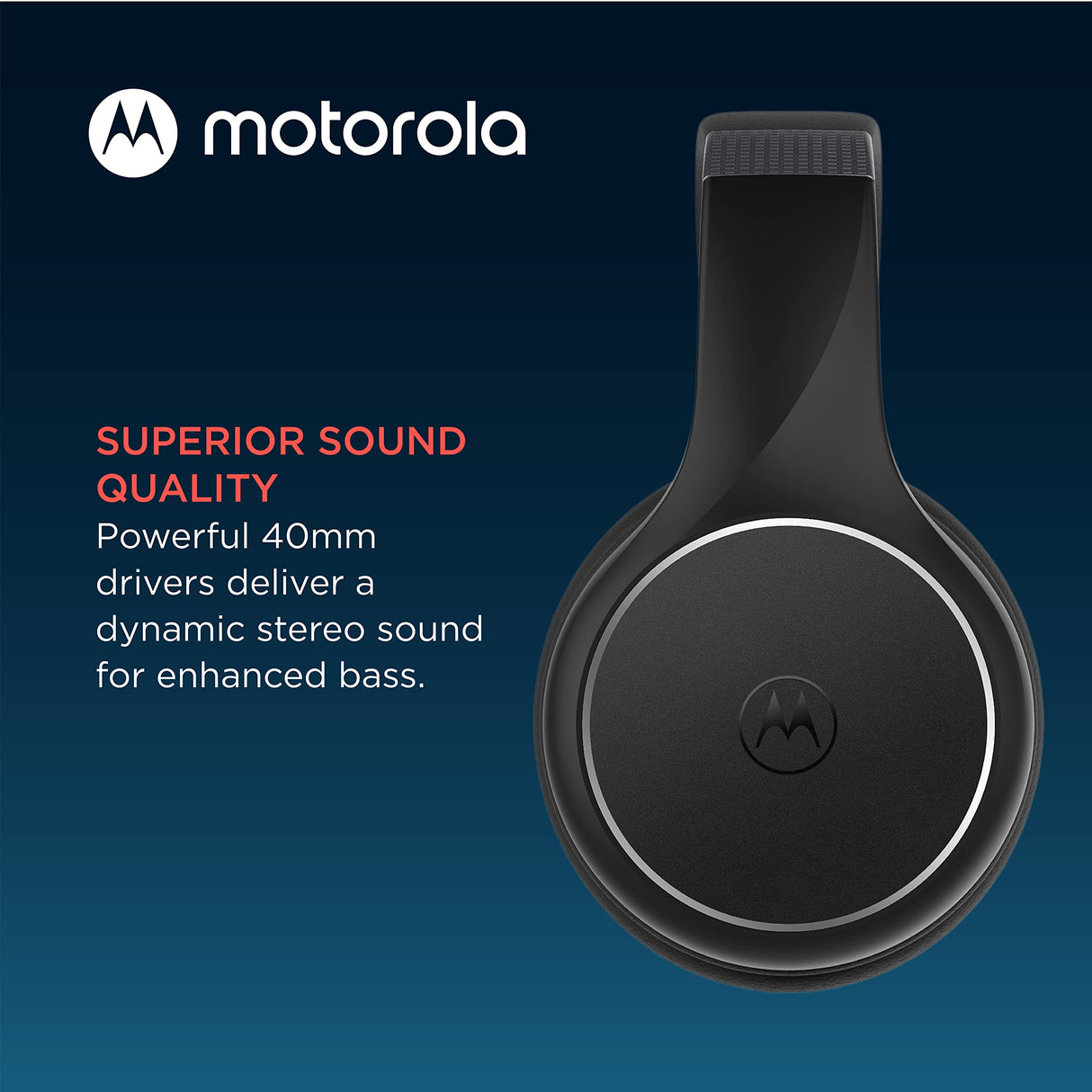 Motorola - Xt200 Over Ear Bluetooth Headphones - Black