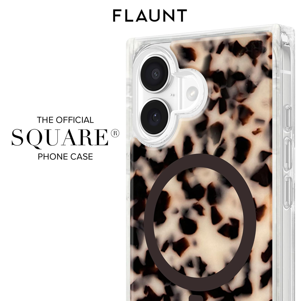 Flaunt - Square MagSafe Case for Apple iPhone 17 - Blonde Tortoise Shell