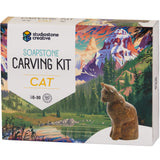 STUDIOSTONE CREATIVE DIY Arts & Crafts Carving Kit Kids & Adults | Cat Sculpture Soapstone