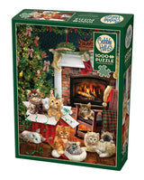 Cobble Hill 1000 Piece Puzzle - Christmas Kittens - Sample Poster Included