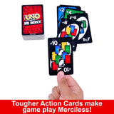 Mattel Games UNO Show ‘em No Mercy Card Game for Kids, Adults & Family Parties & Travel with Extra Cards, Special Rules & Tougher Penalties