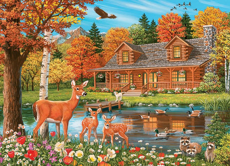 Cobble Hill Family Piece's 350 Puzzle - Cottage Pond (Family) - Sample Poster Included