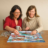 Cobble Hill 1000 Piece Puzzle - Christmas Campers - Sample Poster Included