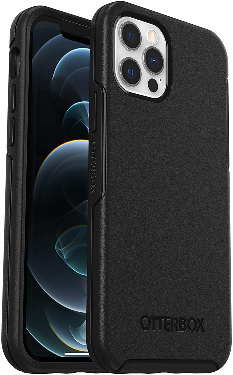 Otterbox - Symmetry Antimicrobial Case For Apple Iphone 12 / 12 Pro - Black