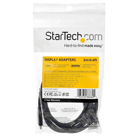 6FT USB-C TO DISPLAYPORT 1.2 CABLE