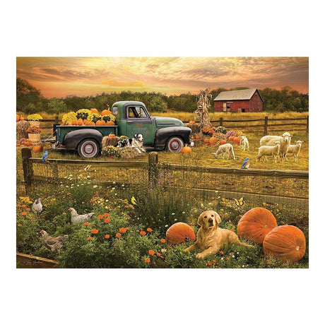 Cobble Hill 1000 Piece Puzzle - Harvest Time - Sample Poster Included