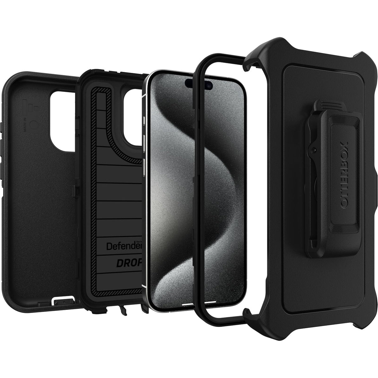 Otterbox - Defender Pro Case For Apple Iphone 15 Pro  - Black