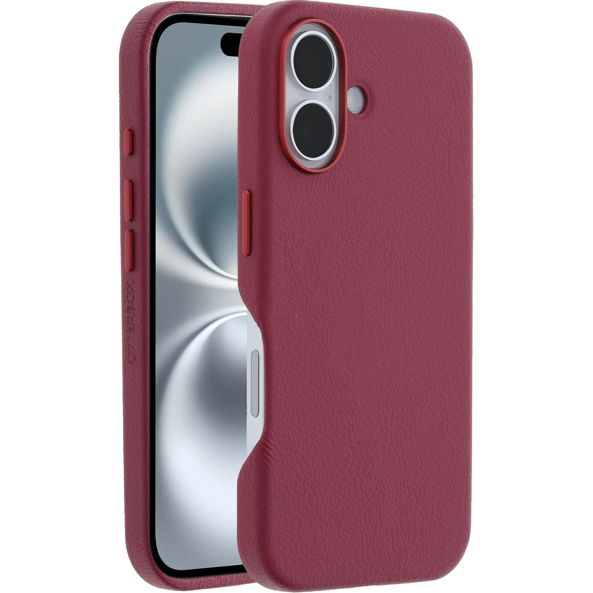 Otterbox - Symmetry Cactus Leather Magsafe Case For Apple Iphone 16 - Maroon Bells