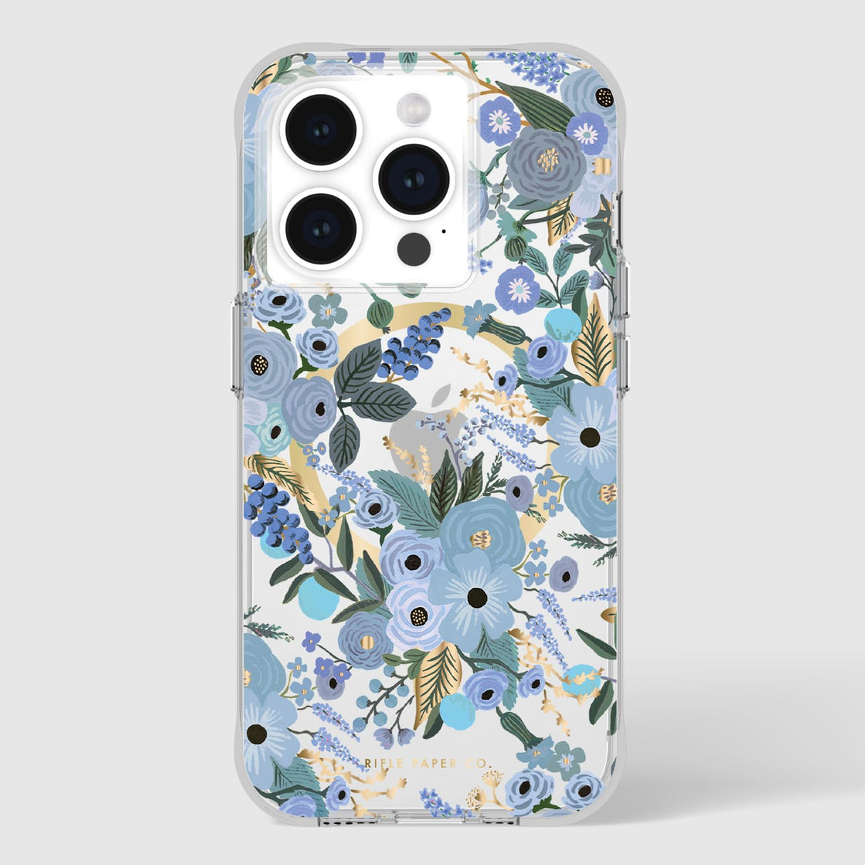 Rifle Paper Co - Magsafe Case For Apple Iphone 15 Pro - Garden Party Blue