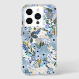 Rifle Paper Co - Magsafe Case For Apple Iphone 15 Pro - Garden Party Blue