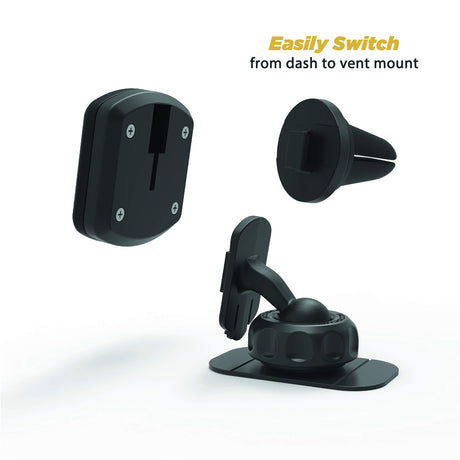 Scosche - Magicmount 2 In 1 Vent / Dash Mount - Black