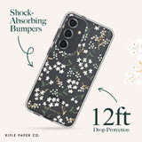 Rifle Paper Co - Ultra Slim Antimicrobial Case For Samsung Galaxy S24 - Petite Fleurs