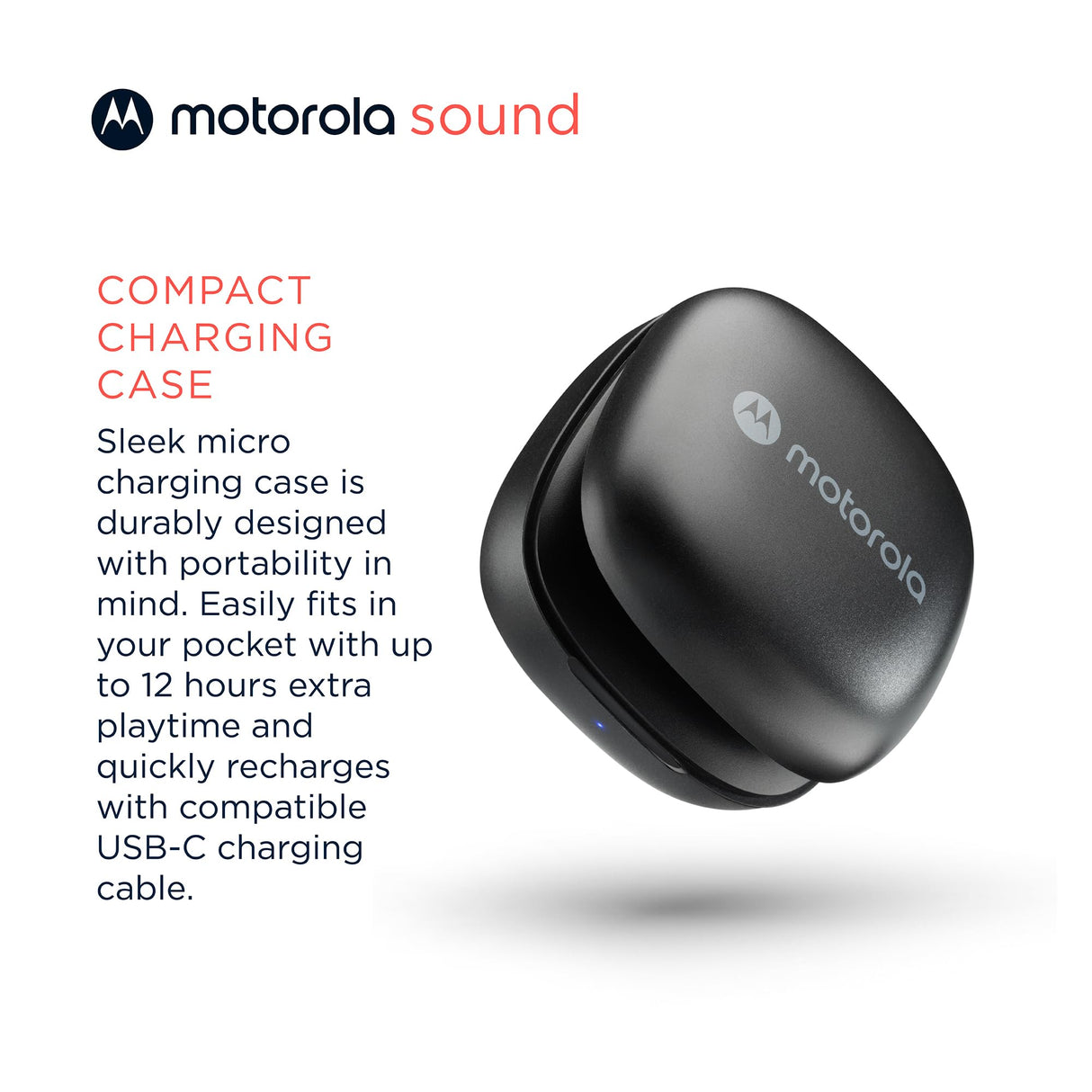 Motorola - Motobuds 135 In Ear True Wireless Bluetooth Earbuds - Black