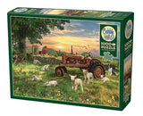 Cobble Hill 1000 Piece Puzzle - Field at Sunrise - Sample Poster Included