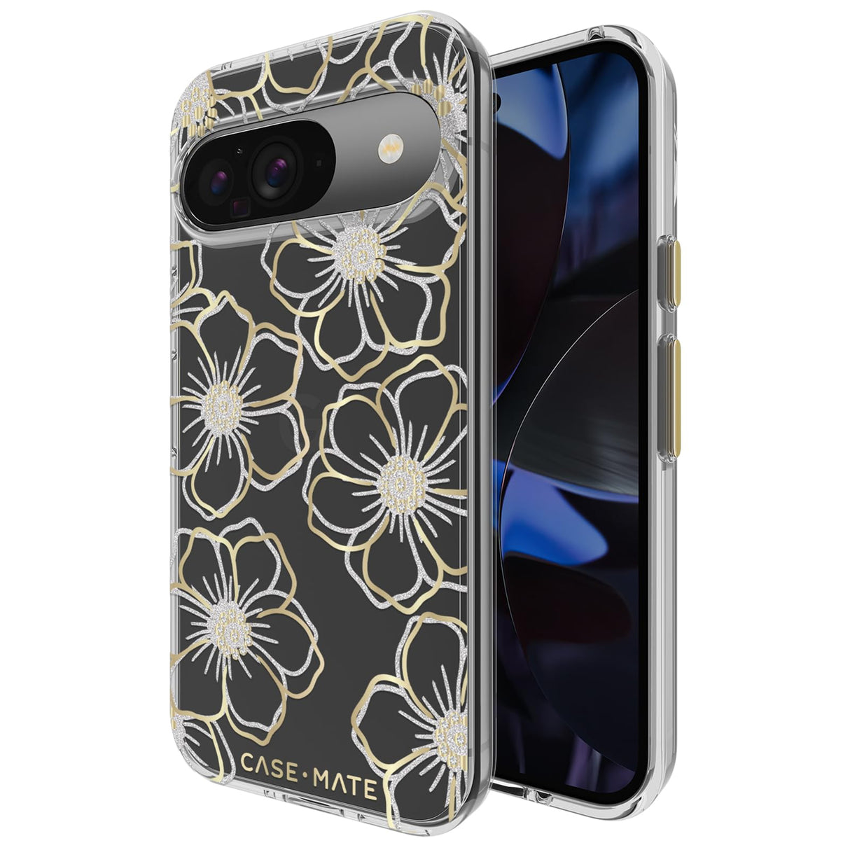 Case-mate - Floral Gems Case For Google Pixel 9 / Pixel 9 Pro - Gold