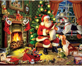 White Mountain Checking It Twice Christmas Puzzles 1000 Pieces Jigsaw Puzzle for Winter