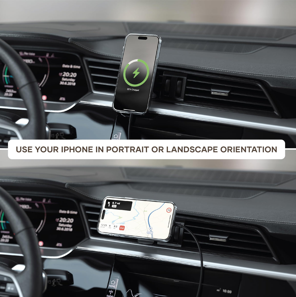 Satechi - Qi2 Wireless Car Charger - Space Gray