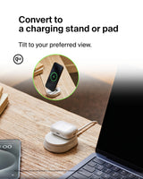 Belkin - Boost Charge Pro Convertible Magnetic Wireless Charging Stand With Qi2 15w - White