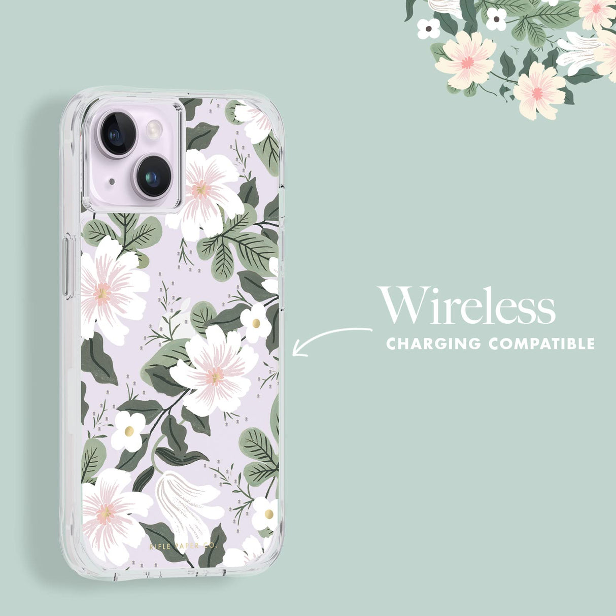 Rifle Paper Co - Ultra Slim Antimicrobial Case For Apple Iphone 14 / 13 - Willow