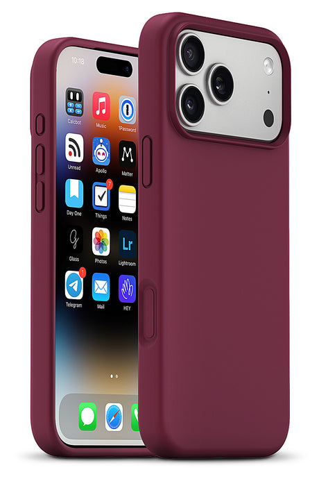 18 Pro / 17 Pro - Liquid Silicone Gel MagSafe Compatible Case - Black Cherry - image 1