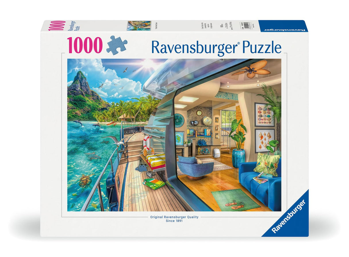 Ravensburger Tropical Island Charter 1000 Piece Jigsaw Puzzle for Adults - Handcrafted Tooling, Made in Germany, Every Piece Fits Together Perfectly