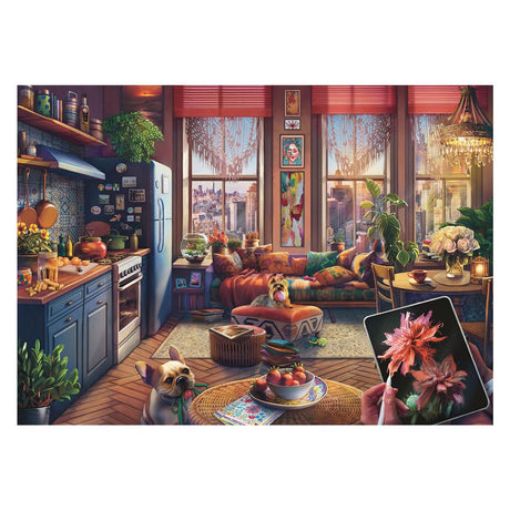 Ravensburger Cozy Boho Studio Puzzle - Large Format 500 Piece Jigsaw | Vibrant, Glare-Free Imagery | Perfect Interlocking Fit | Ideal for Adults and Kids