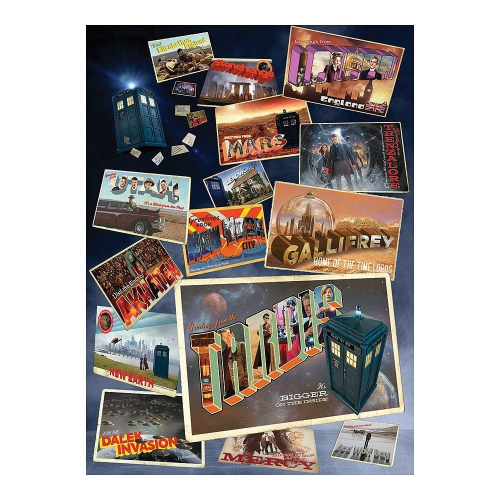 Cobble Hill 1000 Piece Puzzle - Doctor Who: Postcards - Sample Poster Included