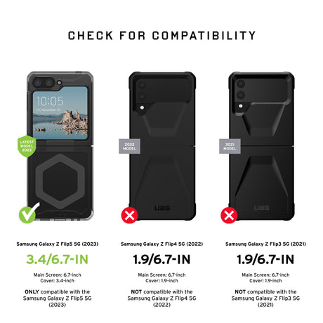 Urban Armor Gear (uag) - Plyo Pro Case For Samsung Galaxy Z Flip5 - Olive And Space Grey