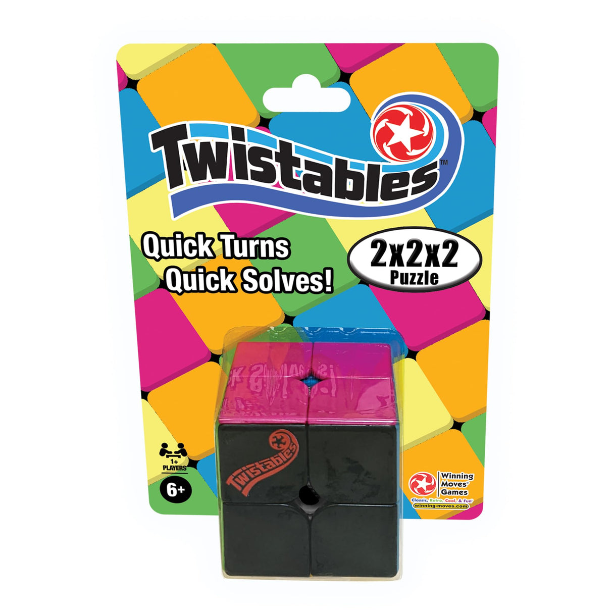 Twistables 2x2x2 Puzzle by Winning Moves Games USA, Silky Smooth Mechanical Twisty Puzzle for 1 Players, Ages 8+