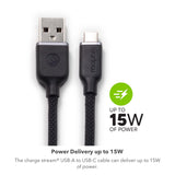 Mophie - Usb A To Usb C Cable 3ft - Black