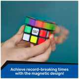 Rubik’s Cube, 3x3 Magnetic Speed Cube, Super Fast Problem-Solving Challenging Puzzle Fidget Toy Travel Game Brain Teaser for Adults & Kids Ages 8+