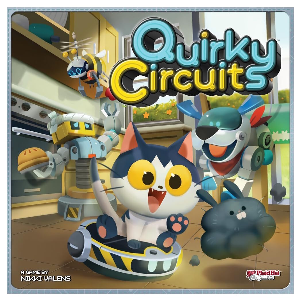 Quirky Circuits Board Game - Cooperative Robot Programming Strategy Game! Fun Family Game for Kids & Adults, Ages 7+, 2-4 Players, 30-45 Minute Playtime, Made by Plaid Hat Games