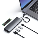 Satechi - Usb C Hybrid Multiport Adapter (with Ssd Enclosure) - Space Gray