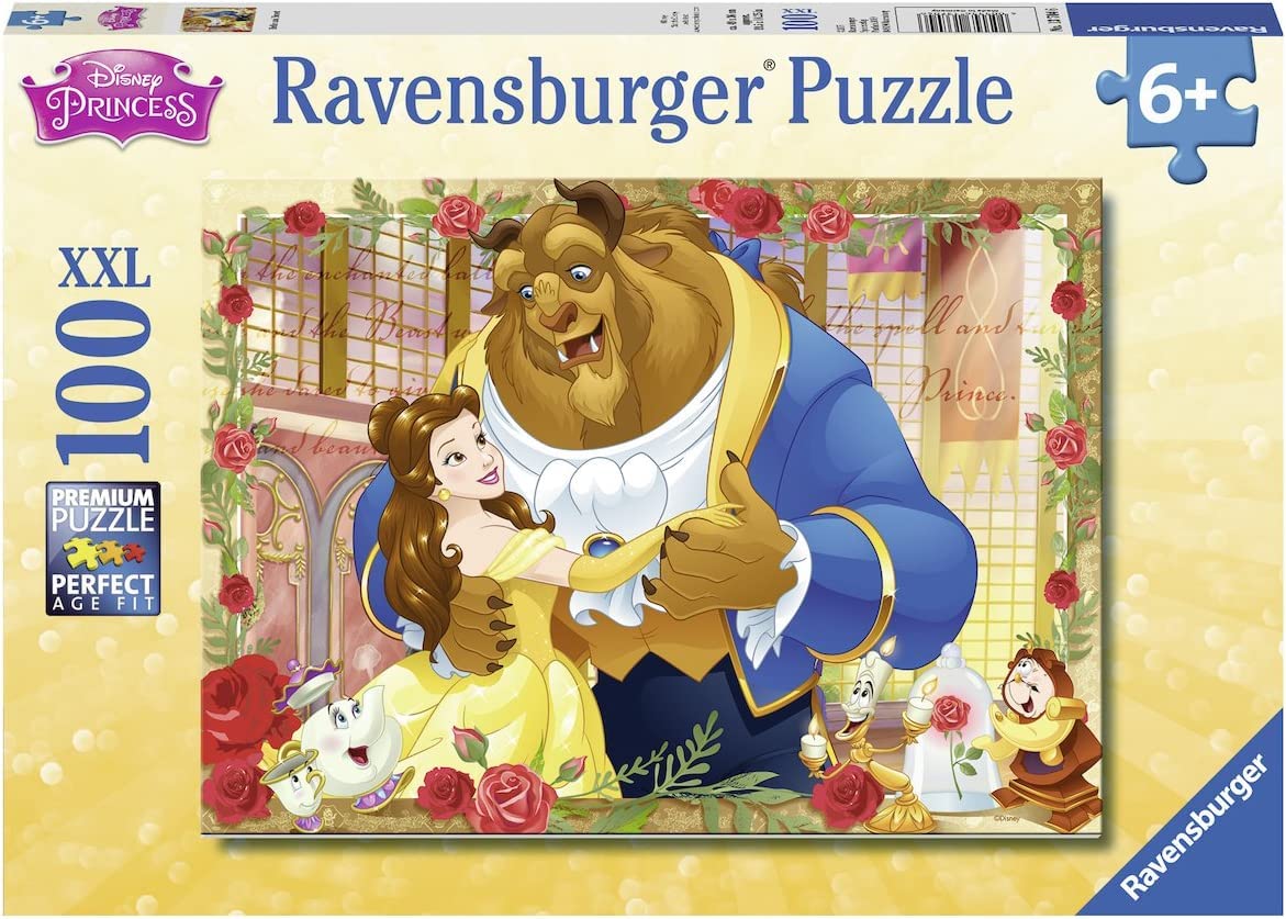 Ravensburger Disney Princess: Belle & Beast Puzzle Set | 100 Piece | Kids Educational Toy | Ideal for Enhancing Cognitive Skills for All Occasions