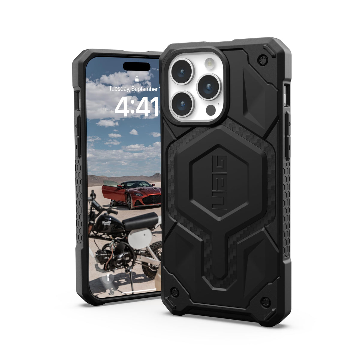 Urban Armor Gear (uag) - Monarch Pro Magsafe Case For Apple Iphone 15 Pro Max - Carbon Fiber