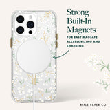 Rifle Paper Co - Magsafe Case For Apple Iphone 15 Pro Max - Petite Fleurs