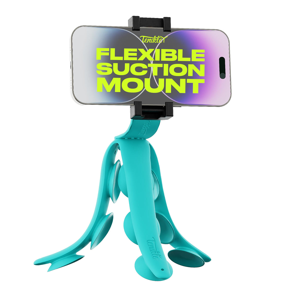 Tenikle - Pro Bendable Suction Cup Tripod Mount - Teal