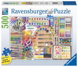 Ravensburger The Artist’s Palette 500-Piece Jigsaw Puzzle | Large Format for Easy Handling | Vibrant and Engaging Imagery | Ideal for Kids and Adults | FSC Certified